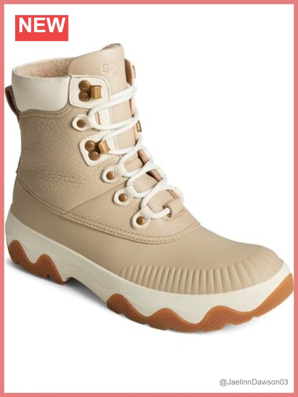 Sperry Acadia Women's Waterproof Leather Ankle Boot with Lace-Up Zip Closure
